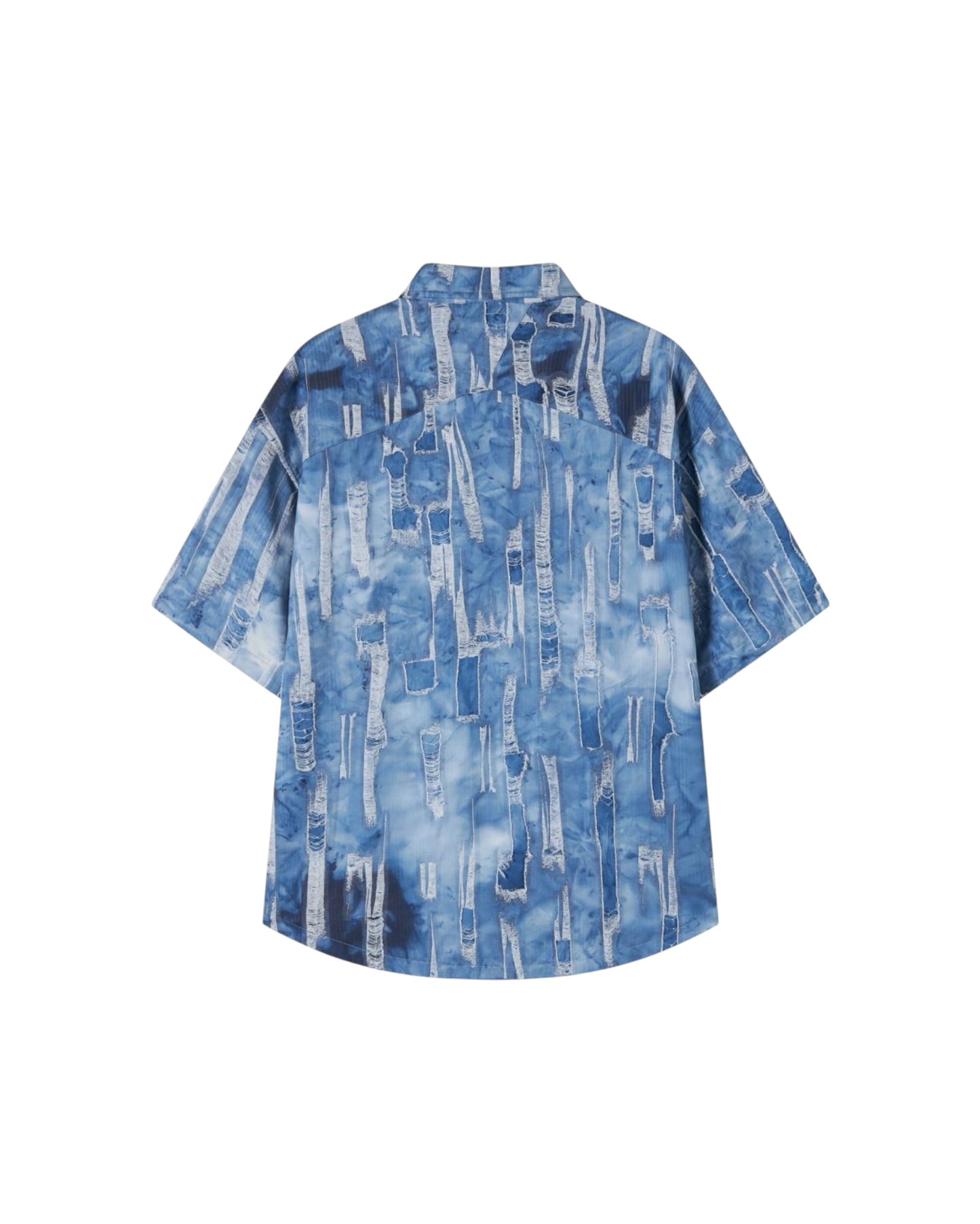 Acu Puncture Boxy Shirt Blue Denim