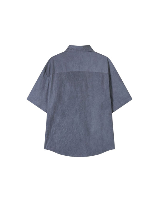 Acu Puncture boxy Shirt Dark Grey