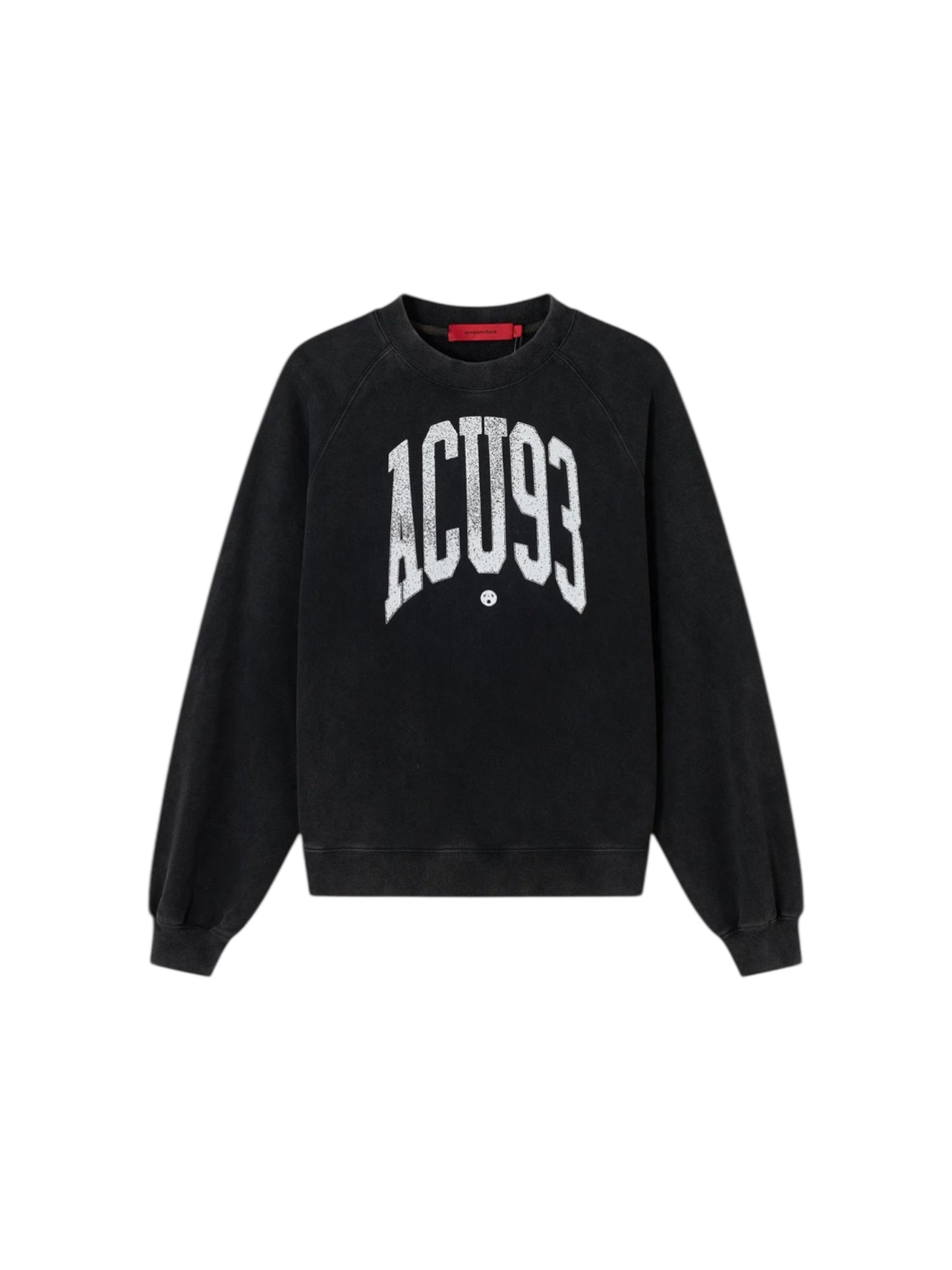 Acu Puncture College 93 Crewneck Washed Black